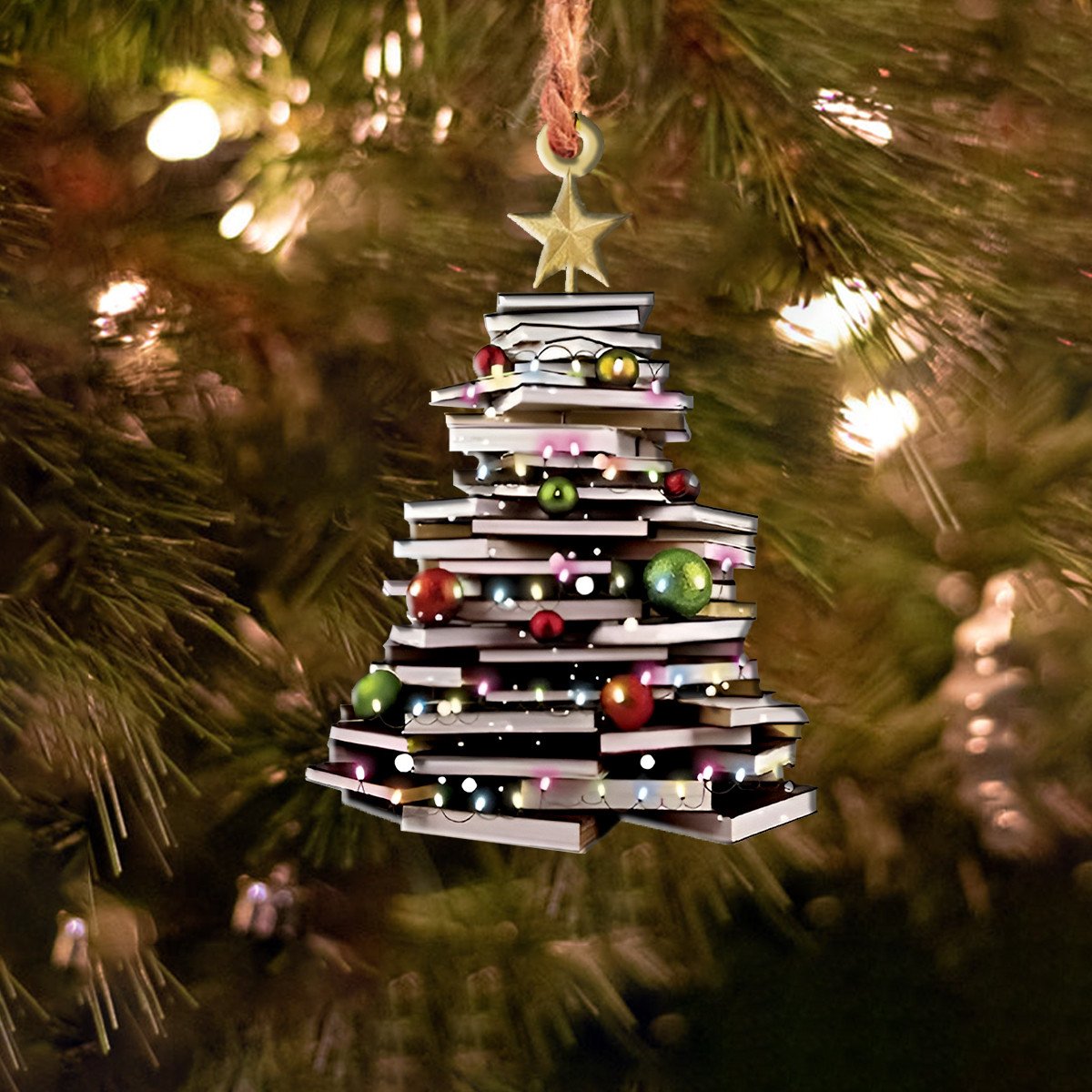 Reading Decoration Ornament Book Christmas Tree