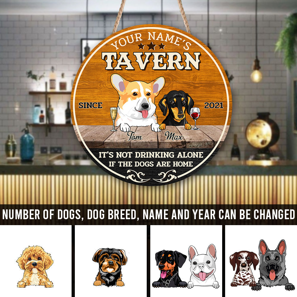 Customized Tavern dog and drink Customized Wood Sign 1
