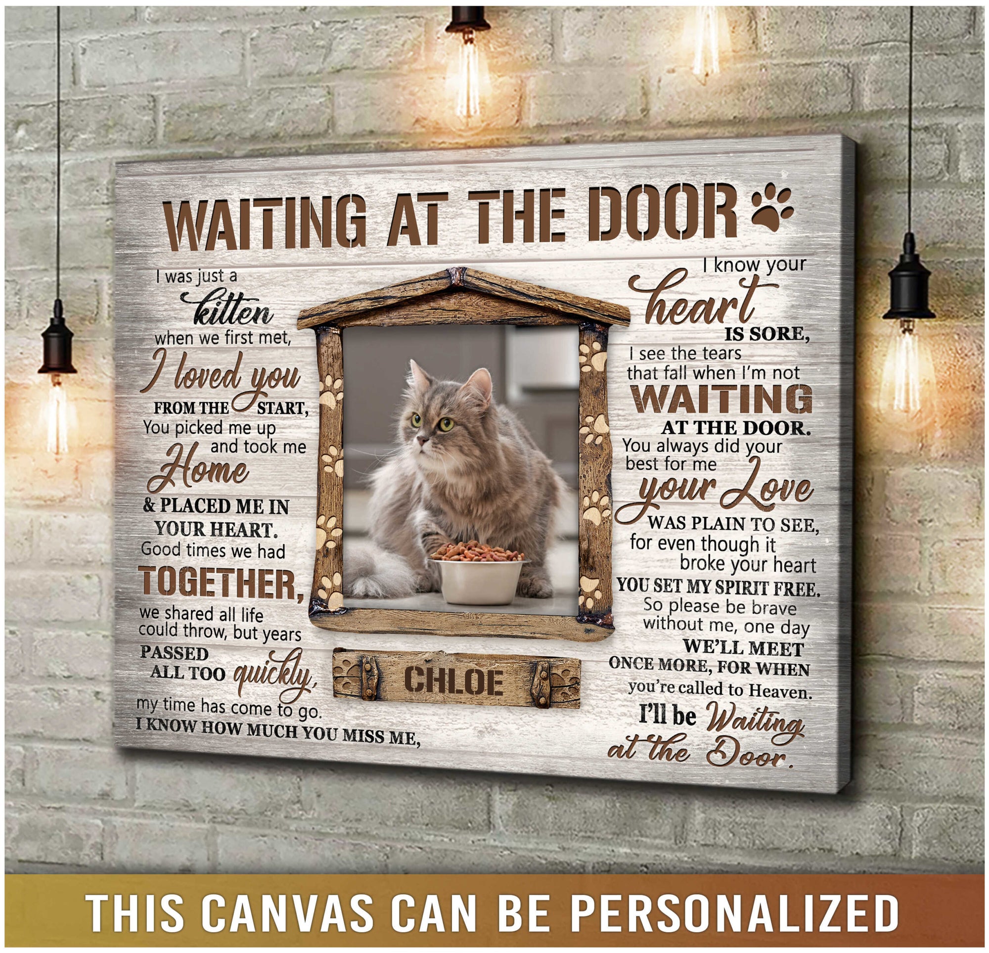 Unique Pet Memorial Gifts Sayings For Loss Of Pet Cat Lover Gifts Waiting at the door