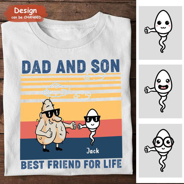 Custom Personalized Dad T-shirt - Gift Idea For Father's Day/Christmas/Birthday - Best Friend For Life