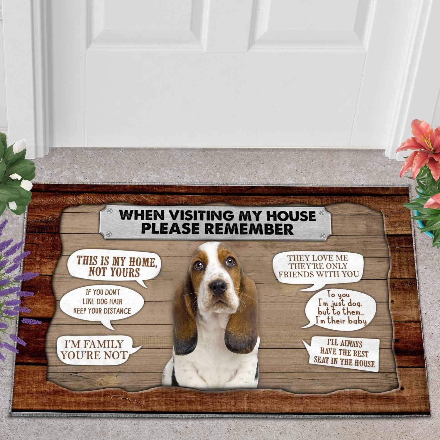 Dog moms doormat - Basset hound DZ014-1