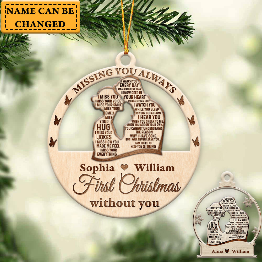 Missing You Always Personalized Cut Ornament Memories In Heaven