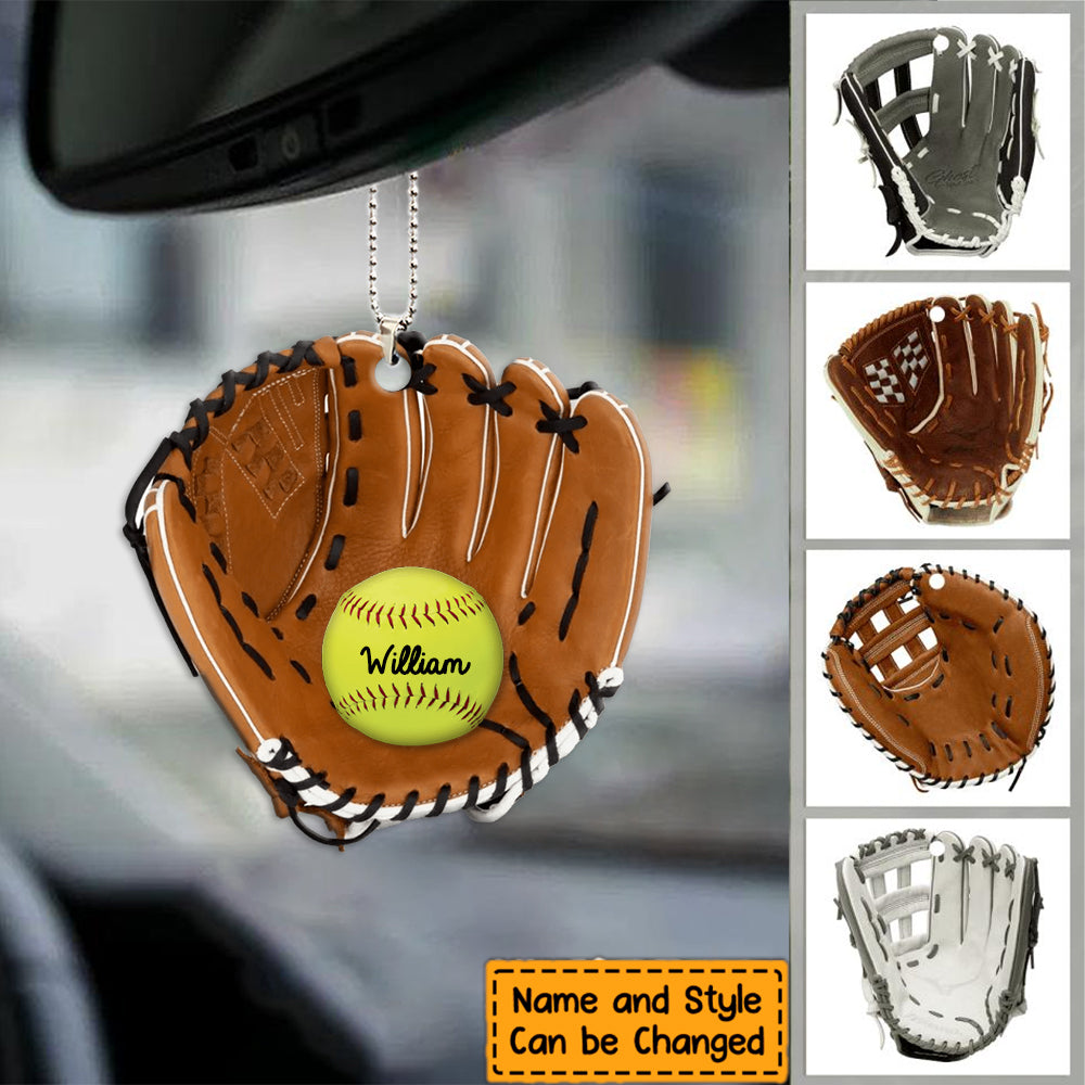 Personalized Softball Glove Ornament - Gift For Softball Lover