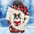 BRINDLE Boston Terrier In Snow Pocket Merry Christmas Unisex Hoodie