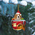 Beagle In Red House Cup Merry Christmas Ornament