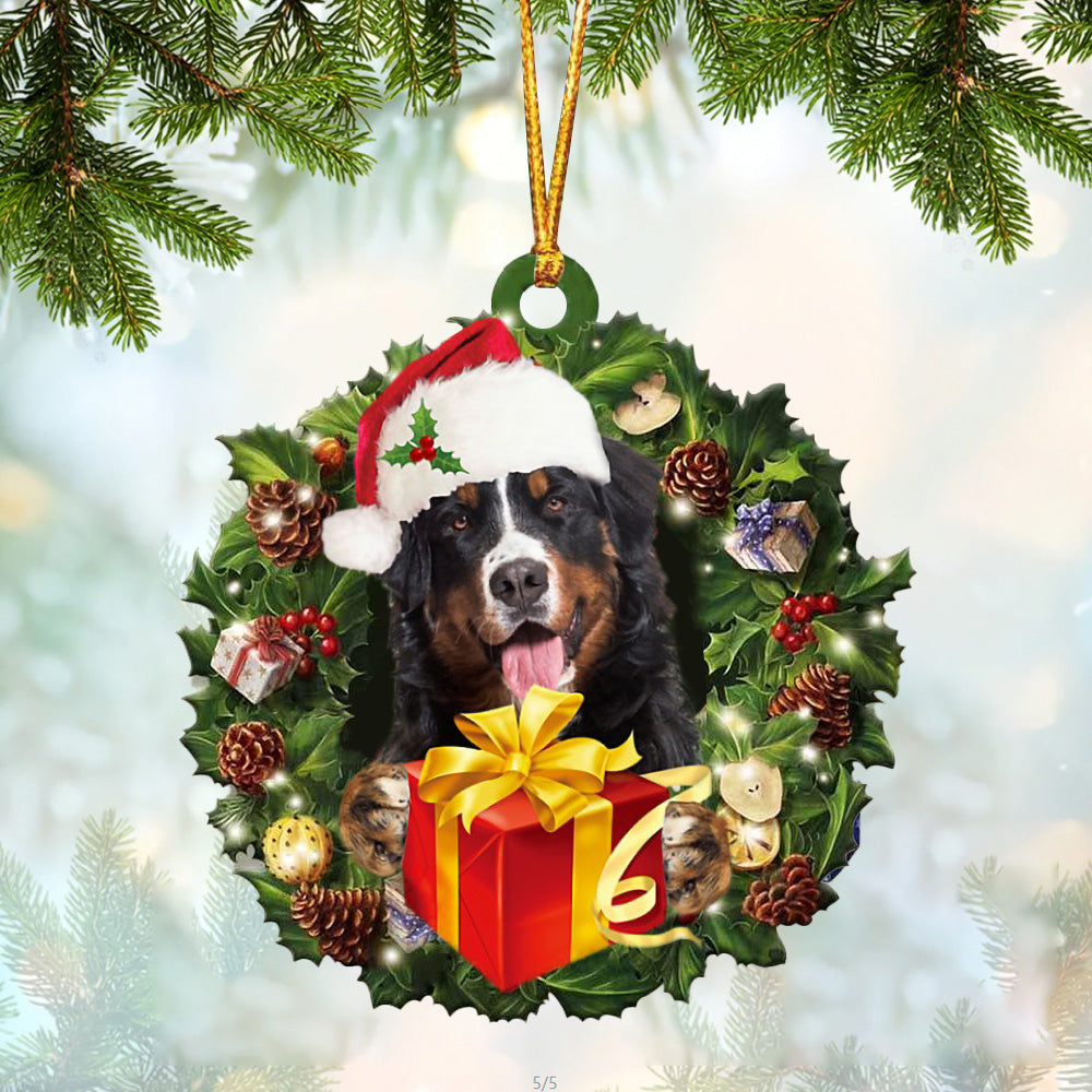 Bernese Mountain Christmas Gift Hanging Ornament