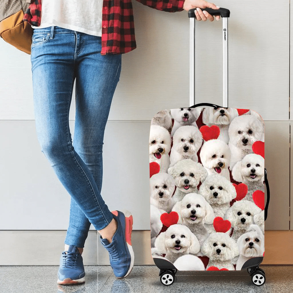 A bunch of Bichon Frises Luggage Cover