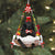 Black Cocker Spaniel Hugging Wood Merry Christmas Ornament