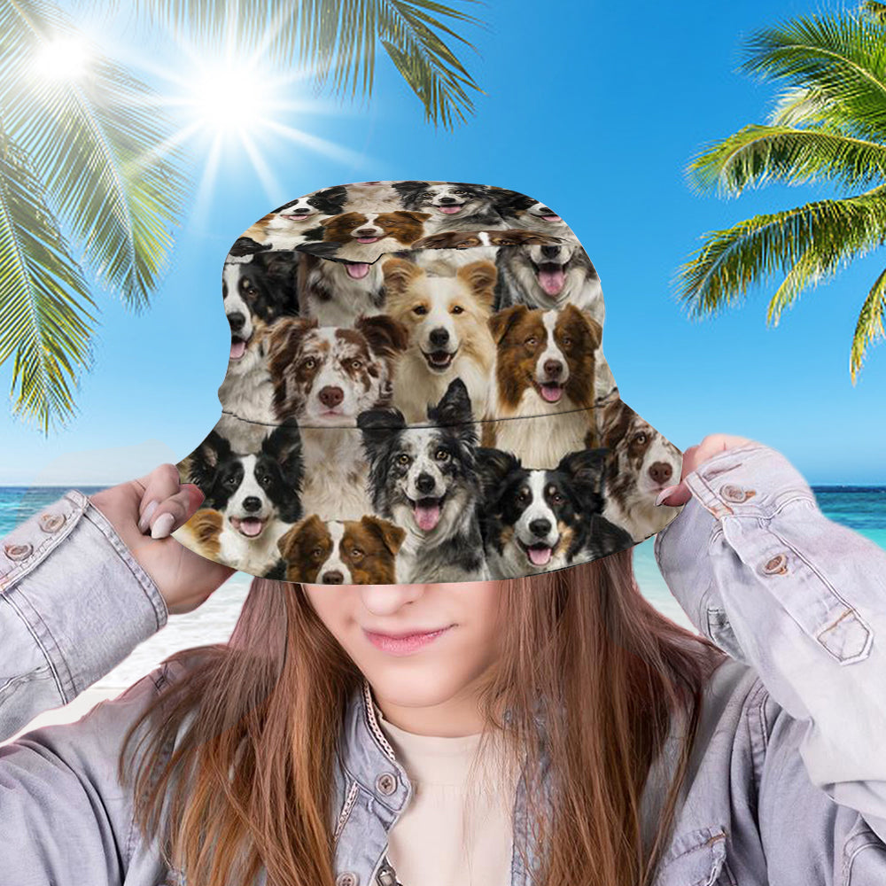 A Bunch Of Border Collies Bucket Hat