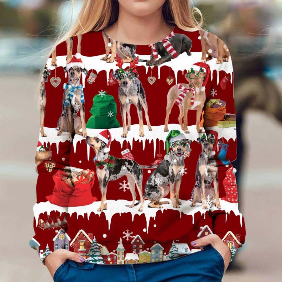 Catahoula Leopard - Snow Christmas - Premium Sweatshirt