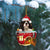 Cavalier King Charles Spaniel In Red House Cup Merry Christmas Ornament