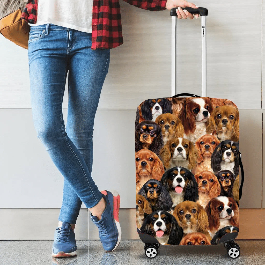 A bunch of Cavalier King Charles Spaniels Luggage Cover