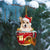 Corgi In Red House Cup Merry Christmas Ornament