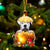 Dogo Argentino In Golden Egg Christmas Ornament