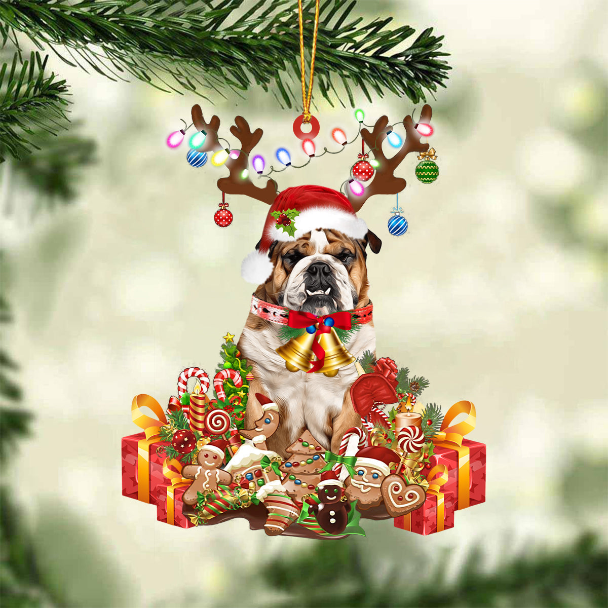 English Bulldog2 -2022 New Release Christmas Ornament