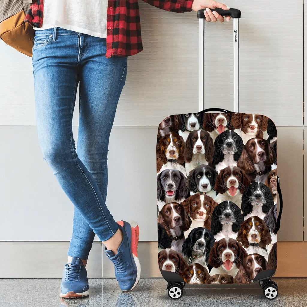 A bunch of English Springer Spaniels  Luggage Cover