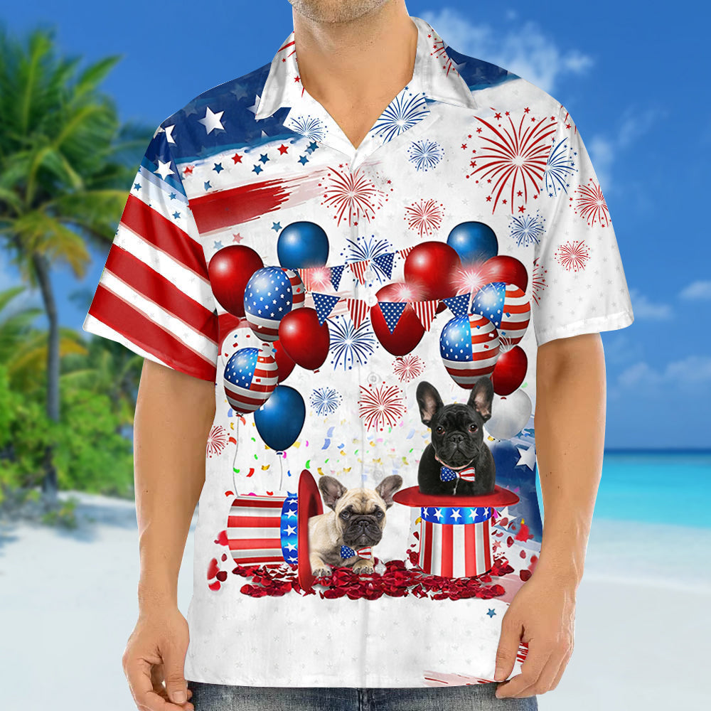 French bulldog Independence Day Hawaiian Shirt