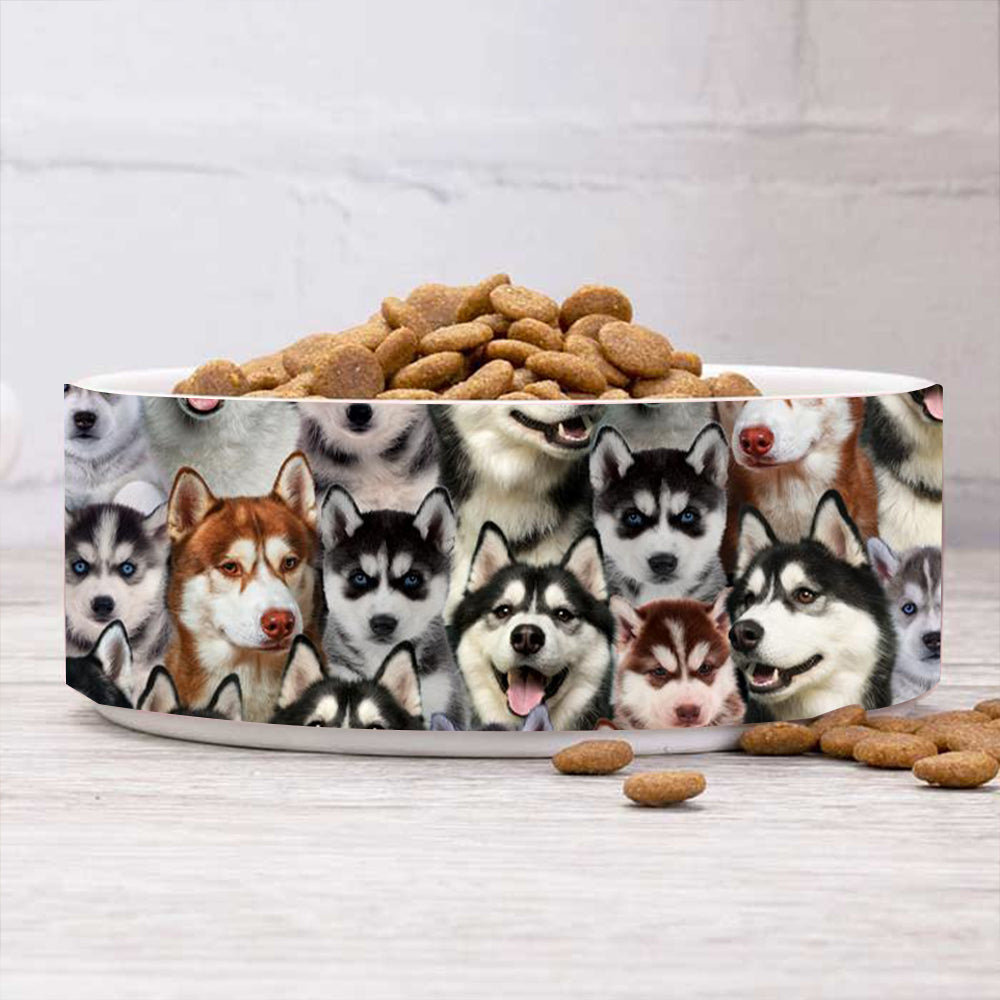 A Bunch Of Huskies Bowl