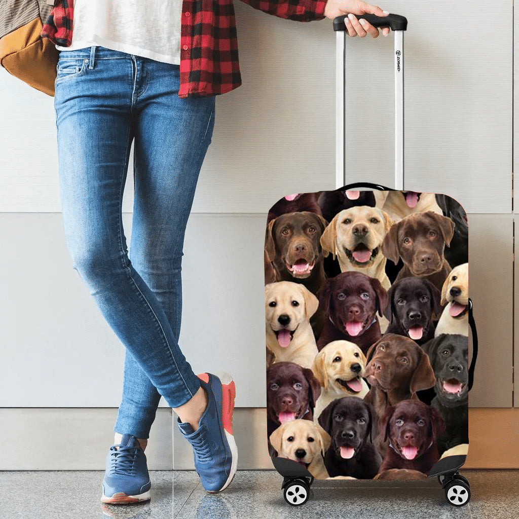 A bunch of Labradors Luggage Cover