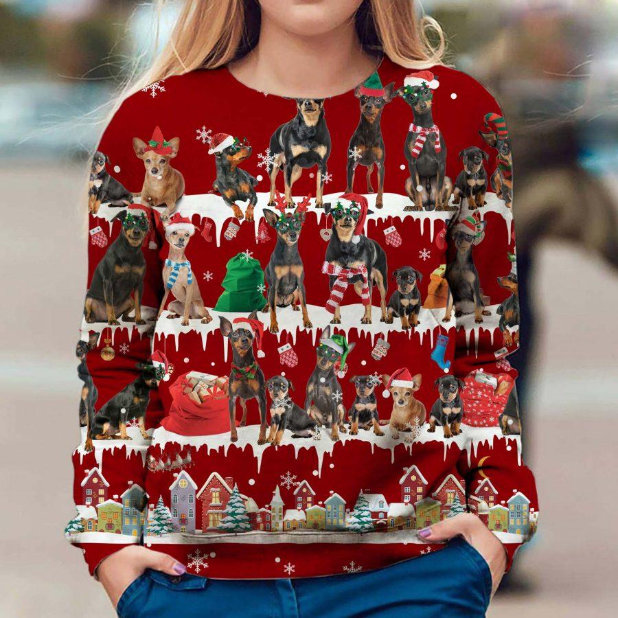 Miniature Pinscher - Snow Christmas - Premium Sweatshirt