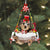 Morkie Hugging Wood Merry Christmas Ornament