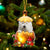 Old English Sheepdog In Golden Egg Christmas Ornament