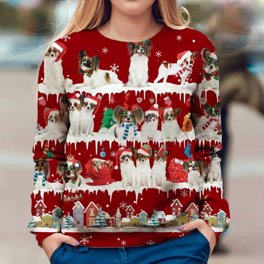 Papillon - Snow Christmas - Premium Sweatshirt