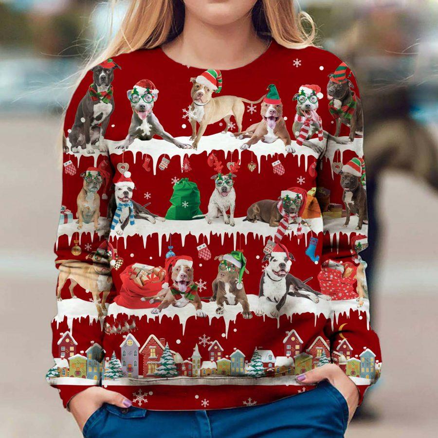 Pitbull - Snow Christmas - Premium Sweatshirt