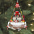 Pomsky Hugging Wood Merry Christmas Ornament