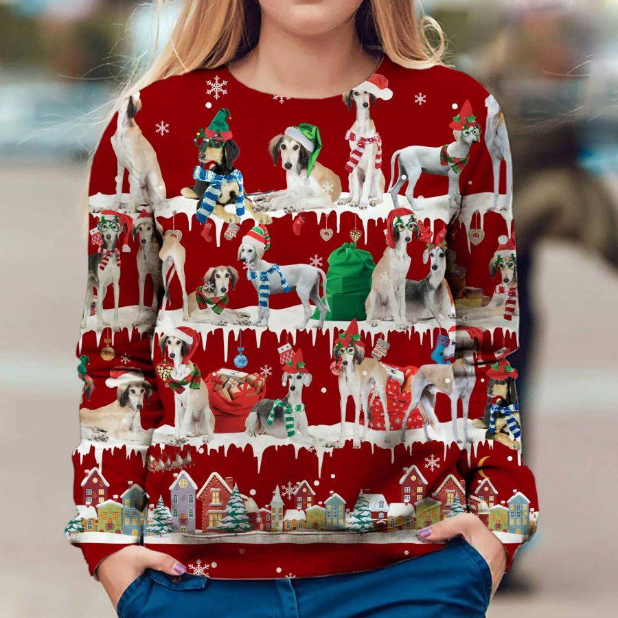 Saluki - Snow Christmas - Premium Sweatshirt