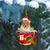 Shetland Sheepdog. In Red House Cup Merry Christmas Ornament