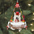 Siberian Husky Hugging Wood Merry Christmas Ornament