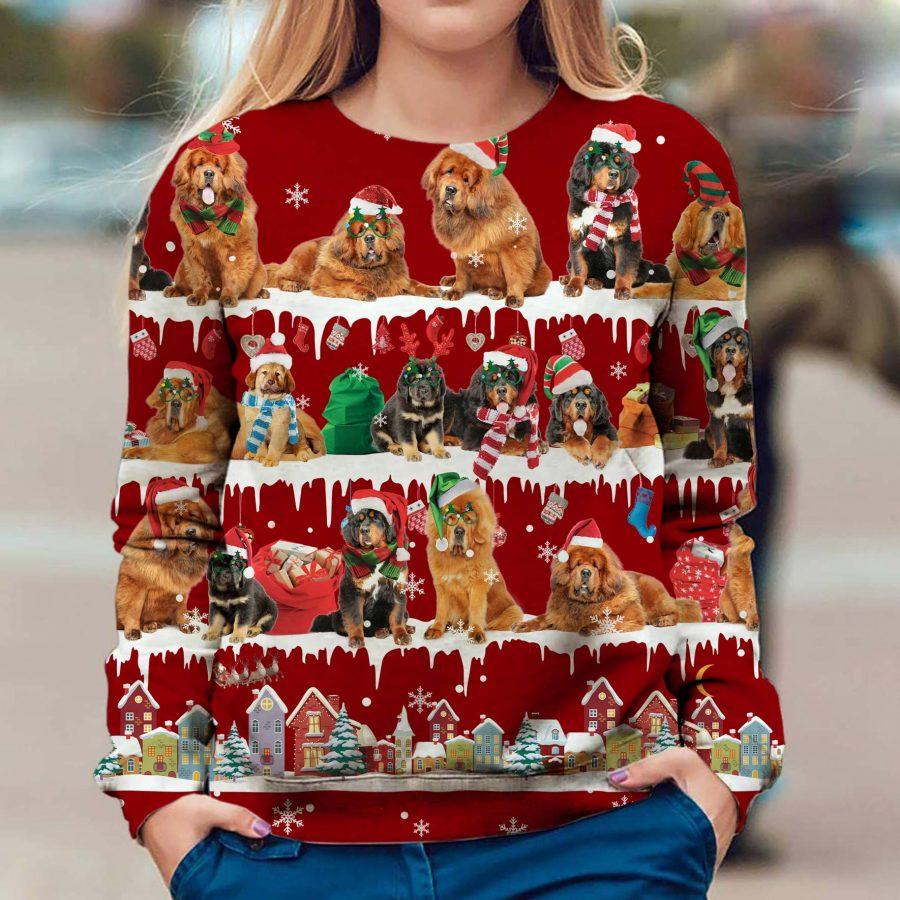Tibetan Mastiff - Snow Christmas - Premium Sweatshirt