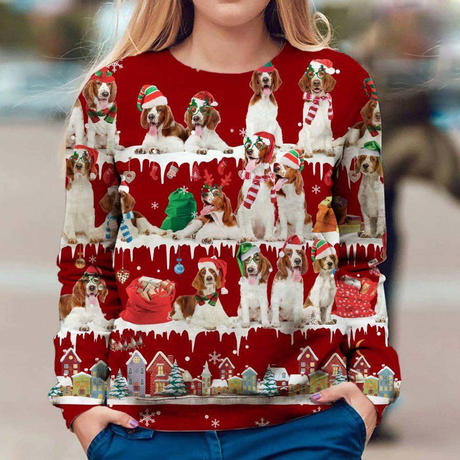 Welsh Springer Spaniel - Snow Christmas - Premium Sweatshirt