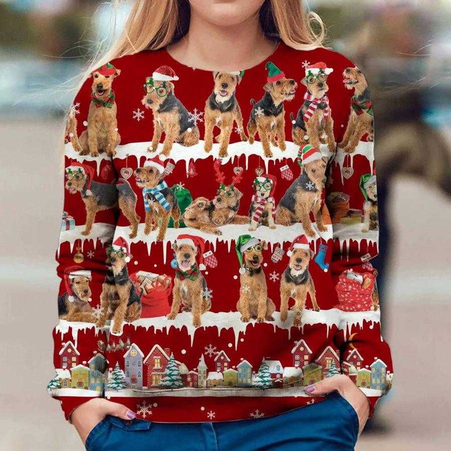 Welsh Terrier - Snow Christmas - Premium Sweatshirt