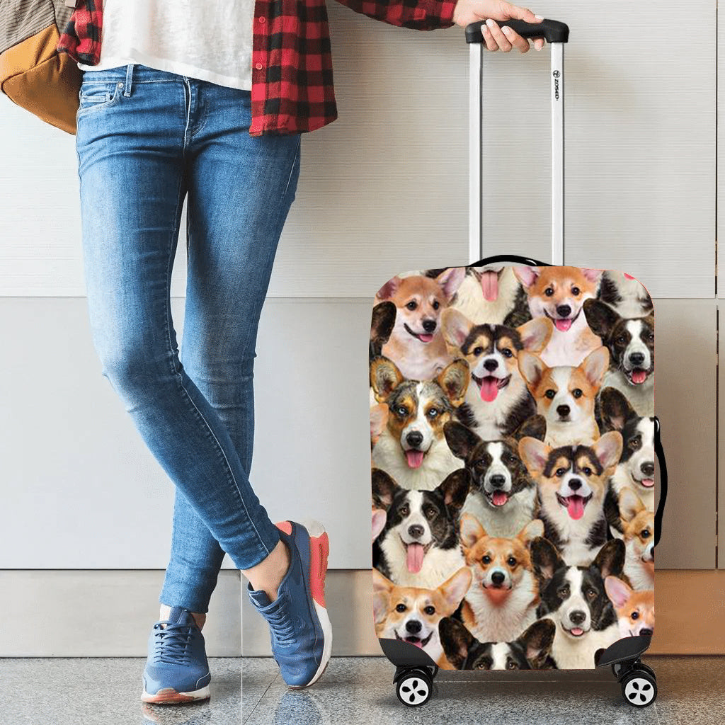 A  bunch of Welsh Corgies Luggage Cover