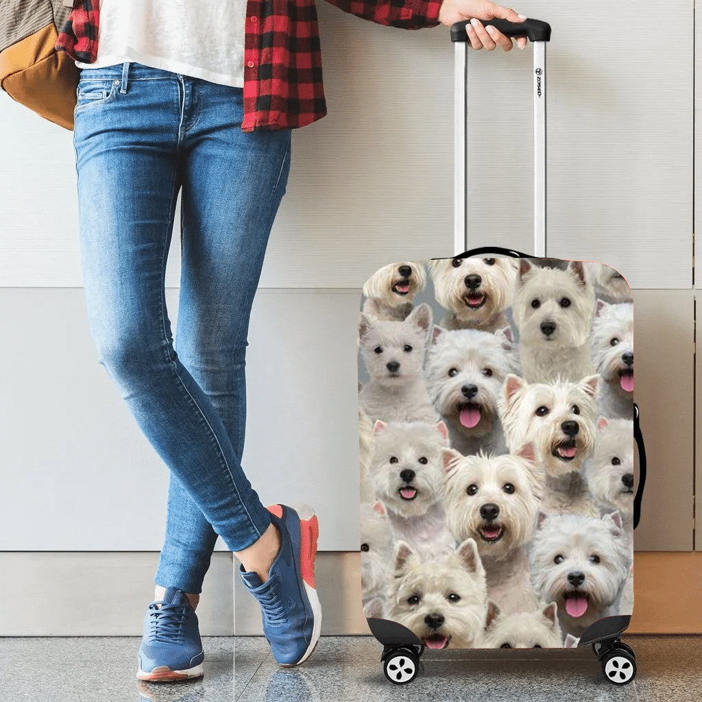 A  bunch of West Highland White Terriers Luggage Cover