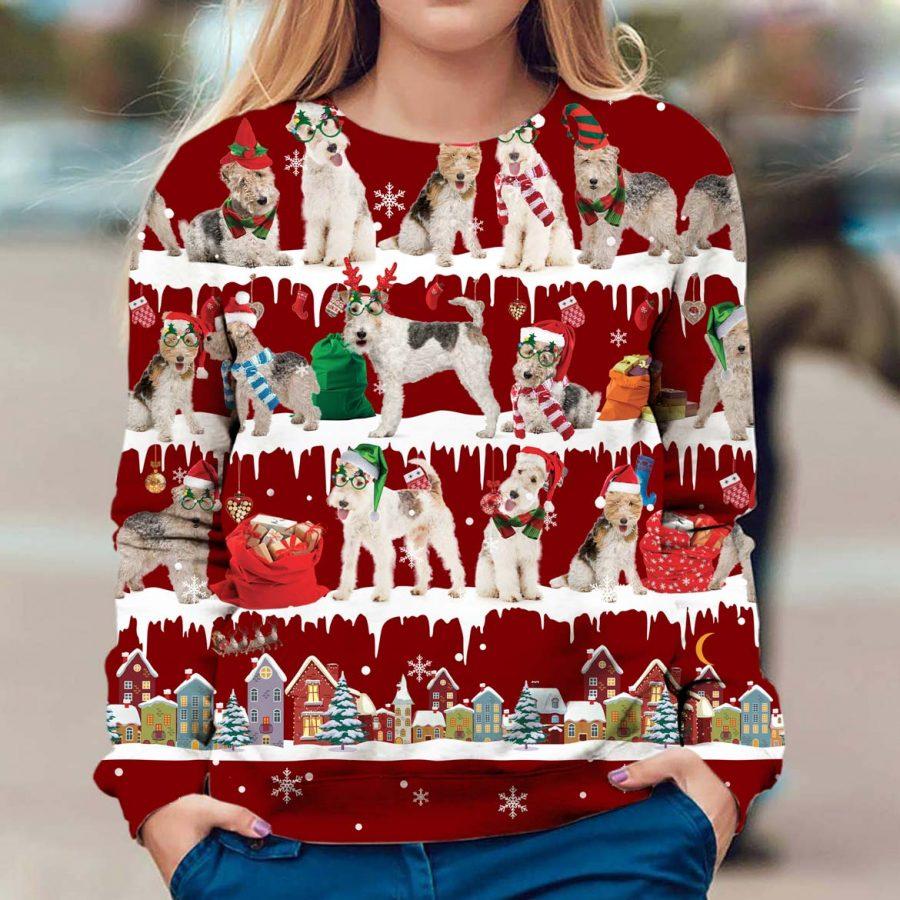 Wire Hair Fox Terrier - Snow Christmas - Premium Sweatshirt