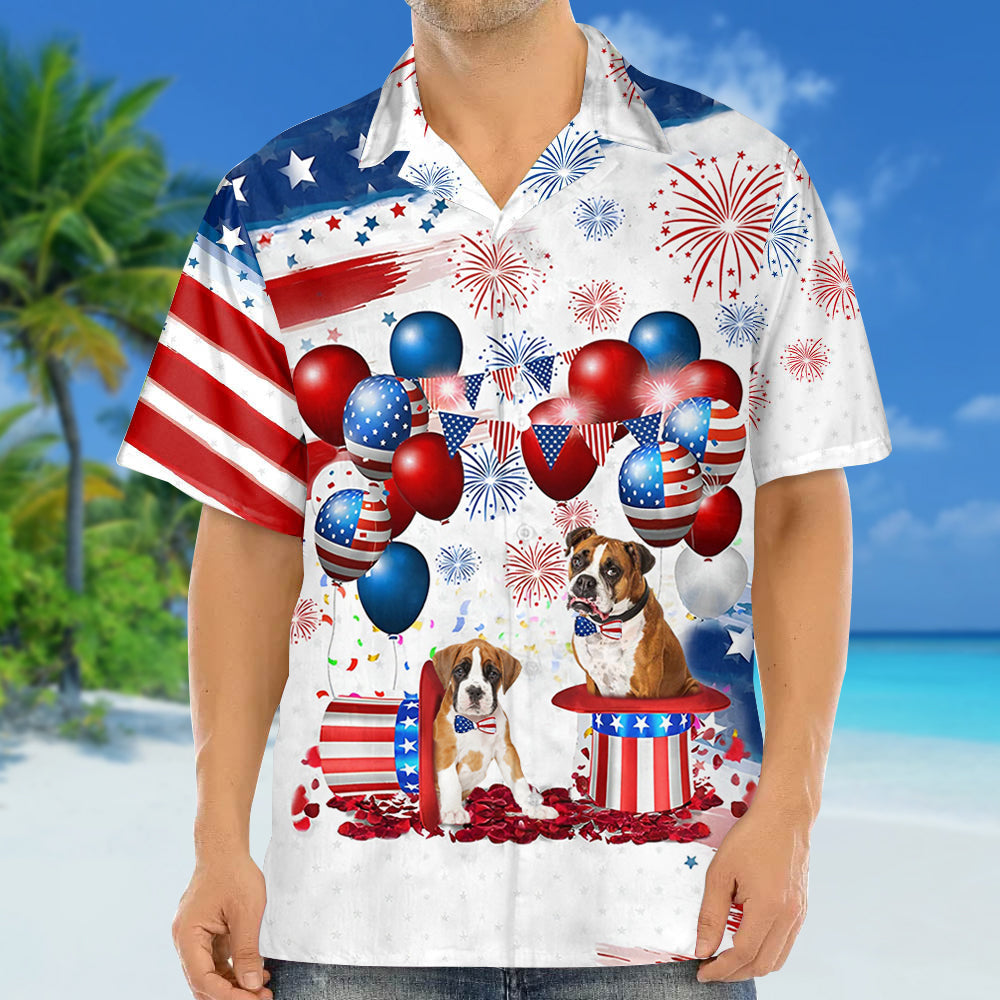boxer Independence Day Hawaiian Shirt