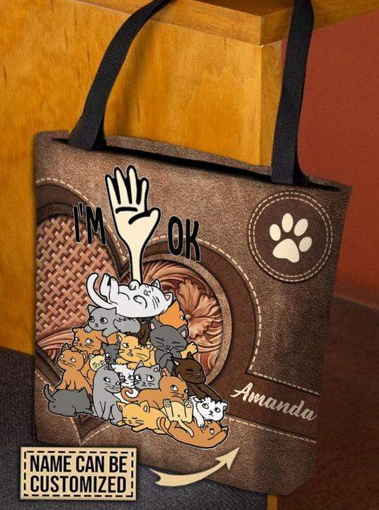 Personalized Cat All Over Tote Bag - TO367PS