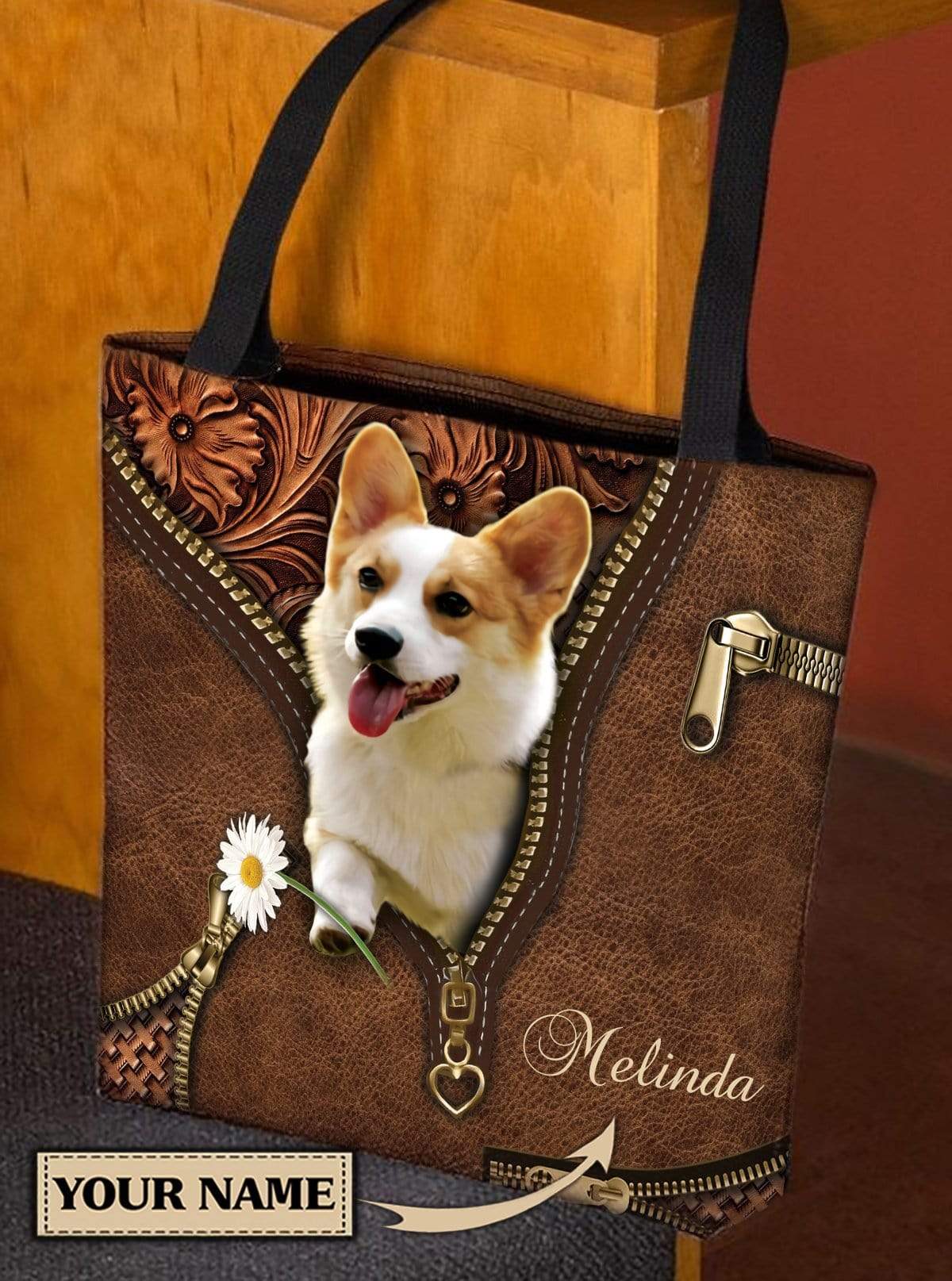 Personalized Corgi All Over Tote Bag - TO353PS
