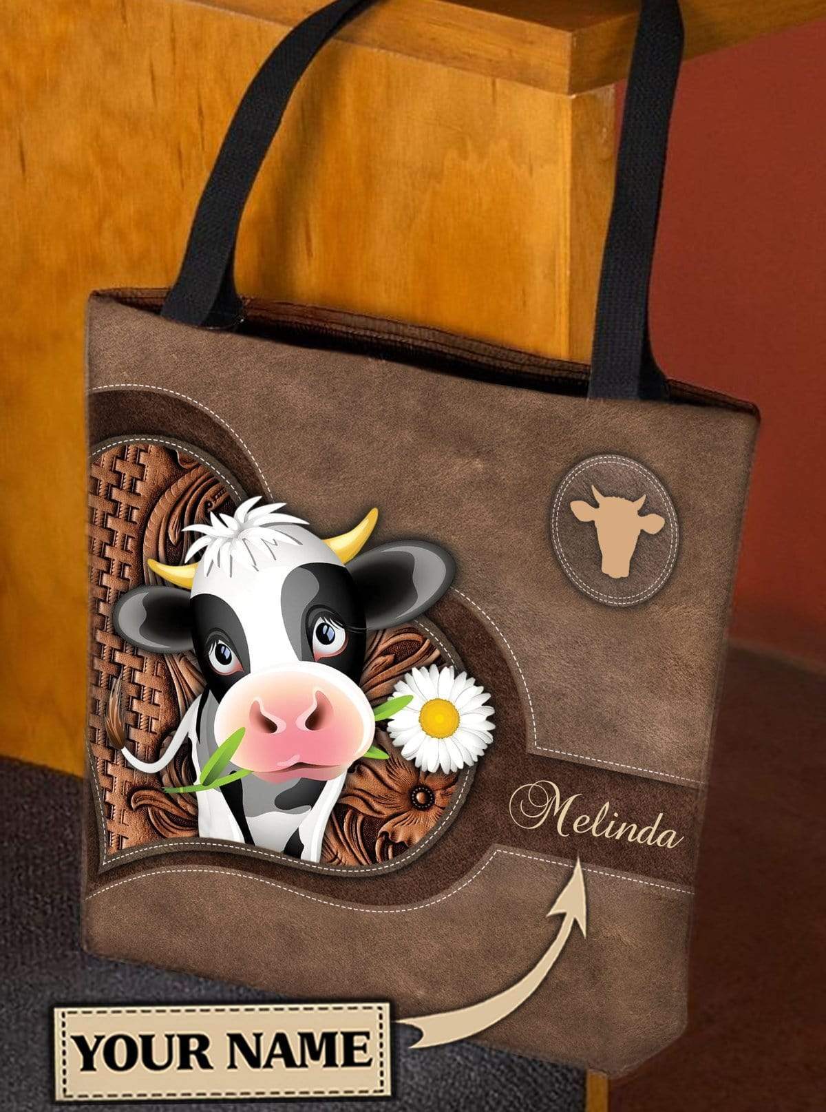 Personalized Cow All Over Tote Bag - TO509PS