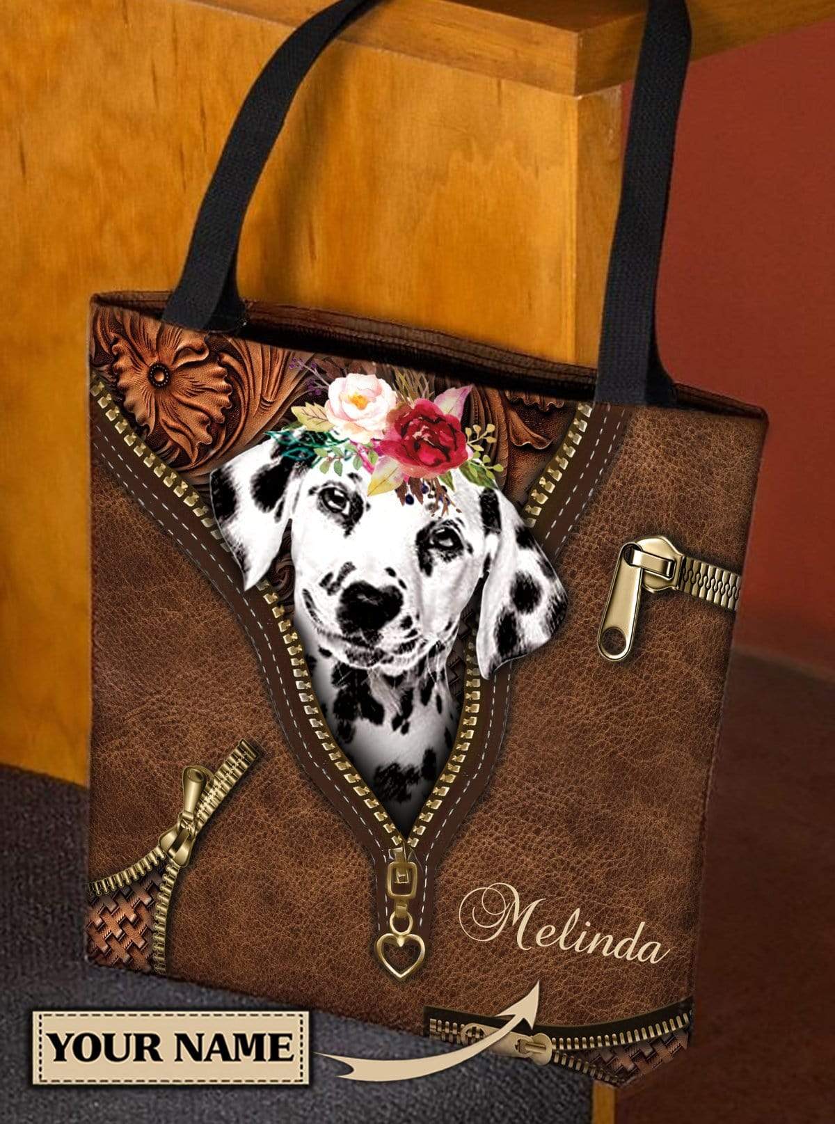Personalized Dalmatian All Over Tote Bag - TO393PS