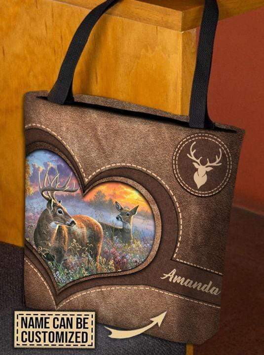 Personalized Deer All Over Tote Bag - TO348PS