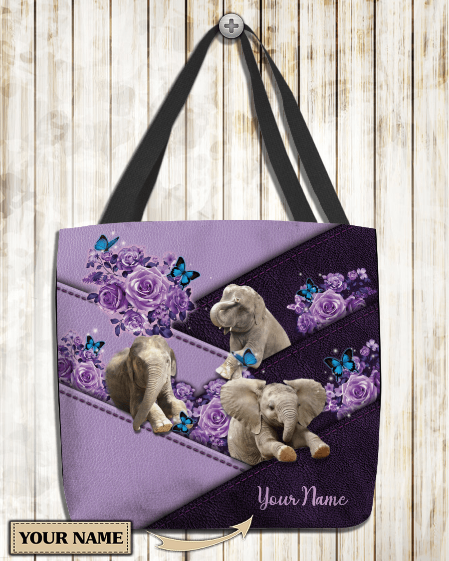 Personalized Elephant All Over Tote Bag - TO525PS