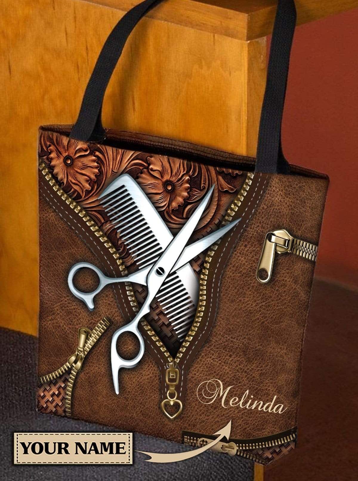Personalized Hair Stylist All Over Tote Bag - TO361PS