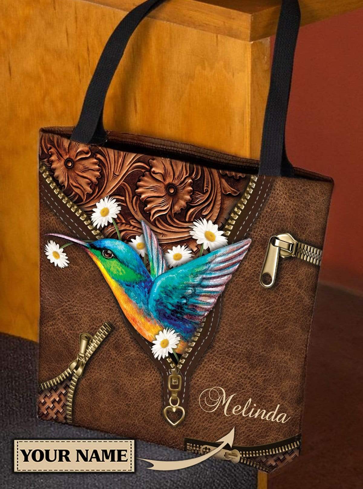 Personalized Hummingbird All Over Tote Bag - TO336PS