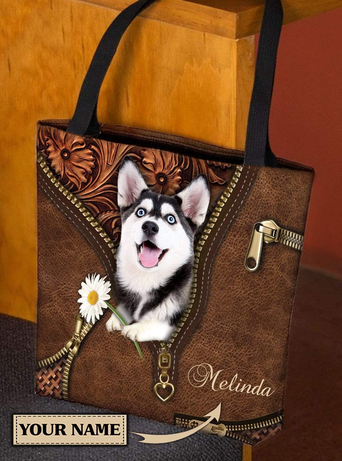 Personalized Husky All Over Tote Bag - TO371PS