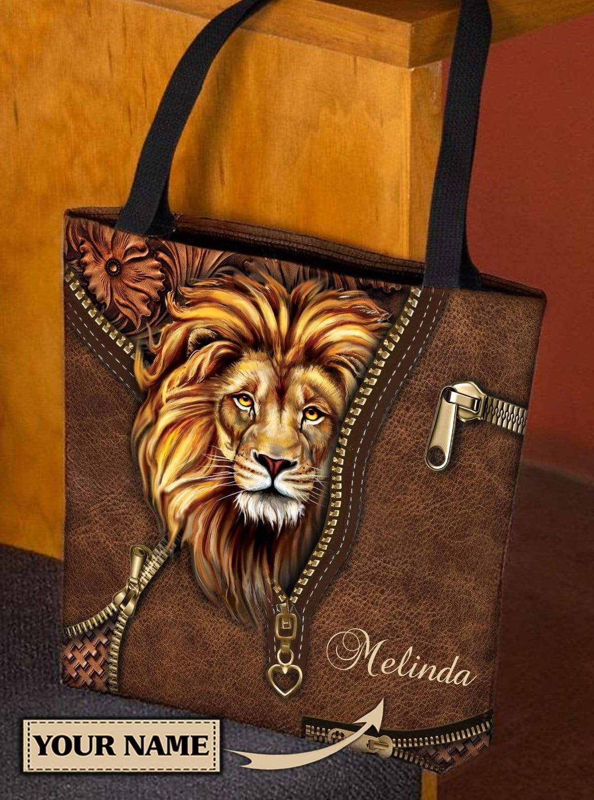 Personalized Lion All Over Tote Bag - TO501PS