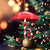 Doberman Under Umbrella Christmas Ornament